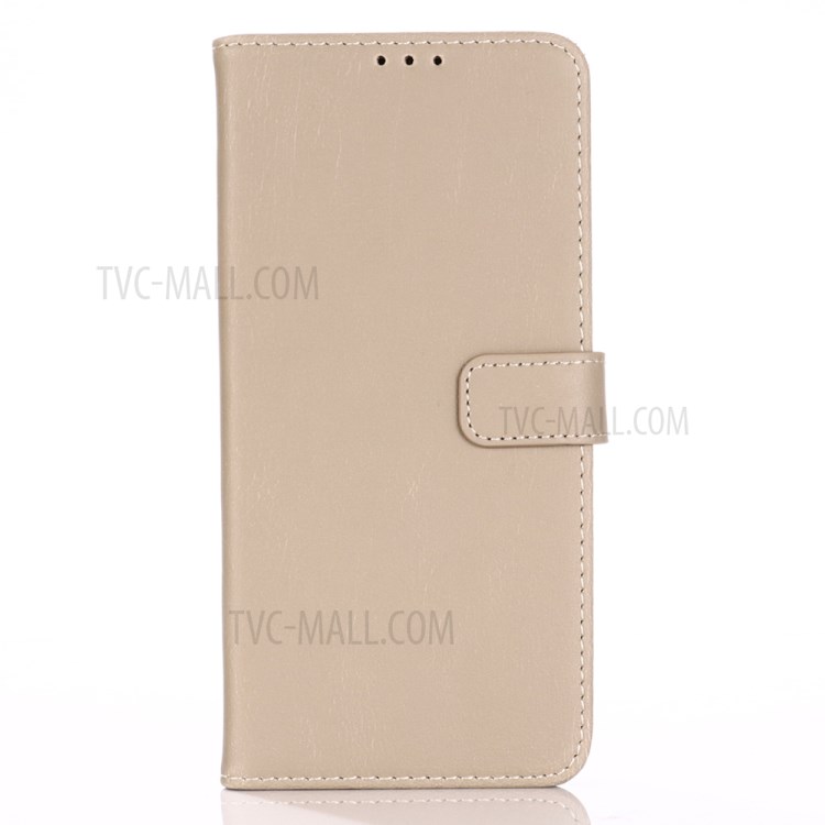 Crazy Horse Texture Retro Style Leather Wallet Case for Samsung Galaxy A51 - Beige-1