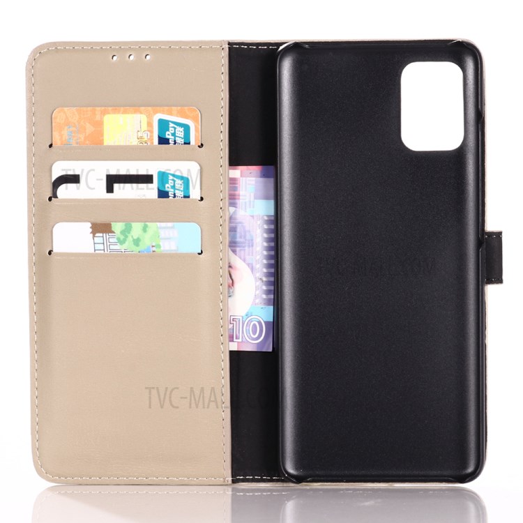 Crazy Horse Texture Retro Style Leather Wallet Case for Samsung Galaxy A51 - Beige-3