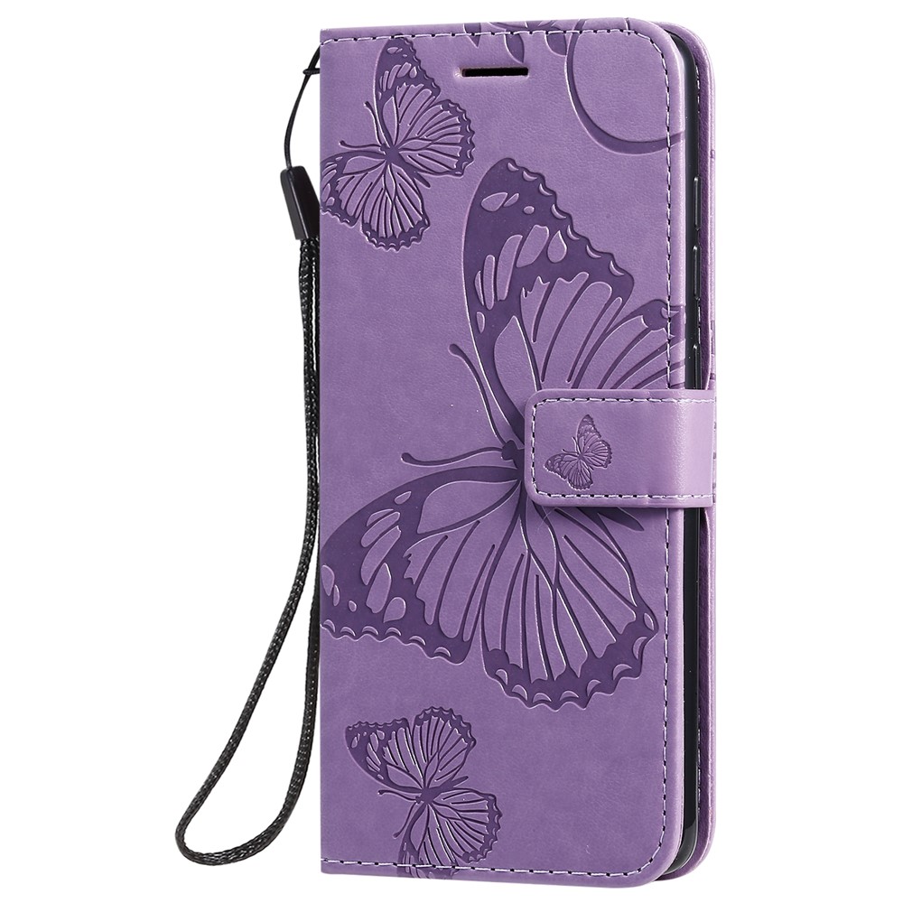 KT Imprimindo a Série de Flores de Borboleta de Borboleta de Impressão Para a Samsung Galaxy A51 - Roxo-3