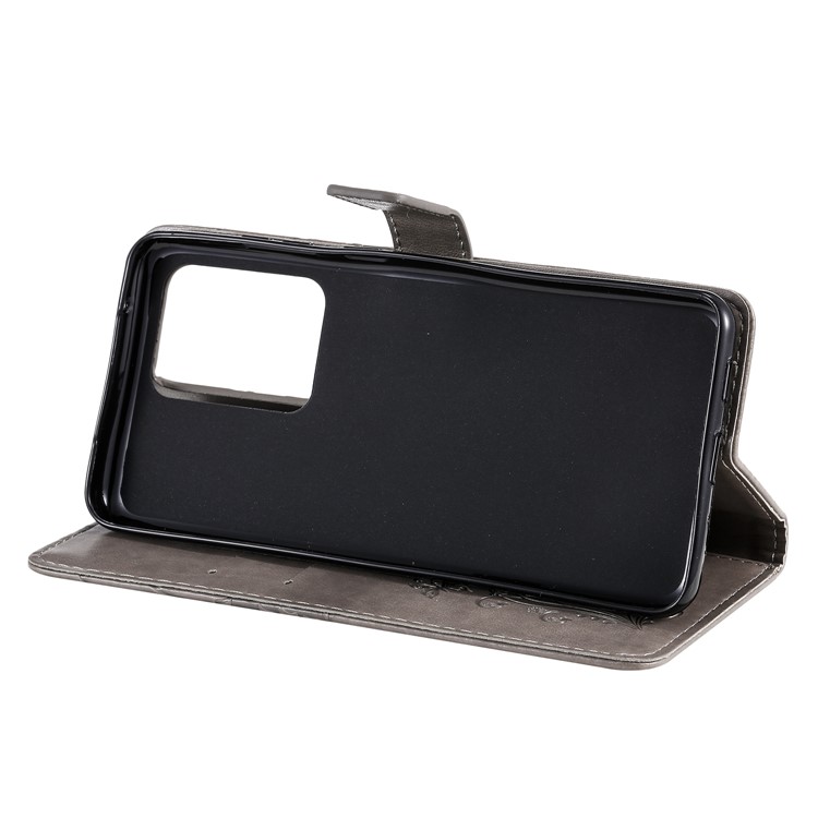Imprint Butterfly Leather Wallet Case for Samsung Galaxy S20 Ultra - Grey-9