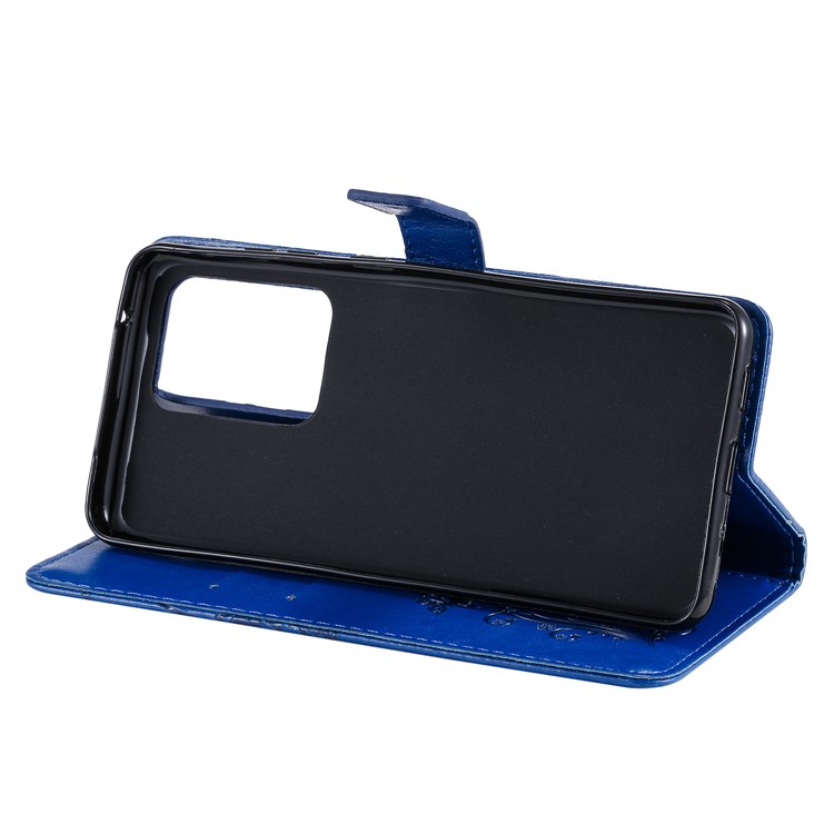 Imprint Butterfly Leather Wallet Case for Samsung Galaxy S20 Ultra - Blue-9