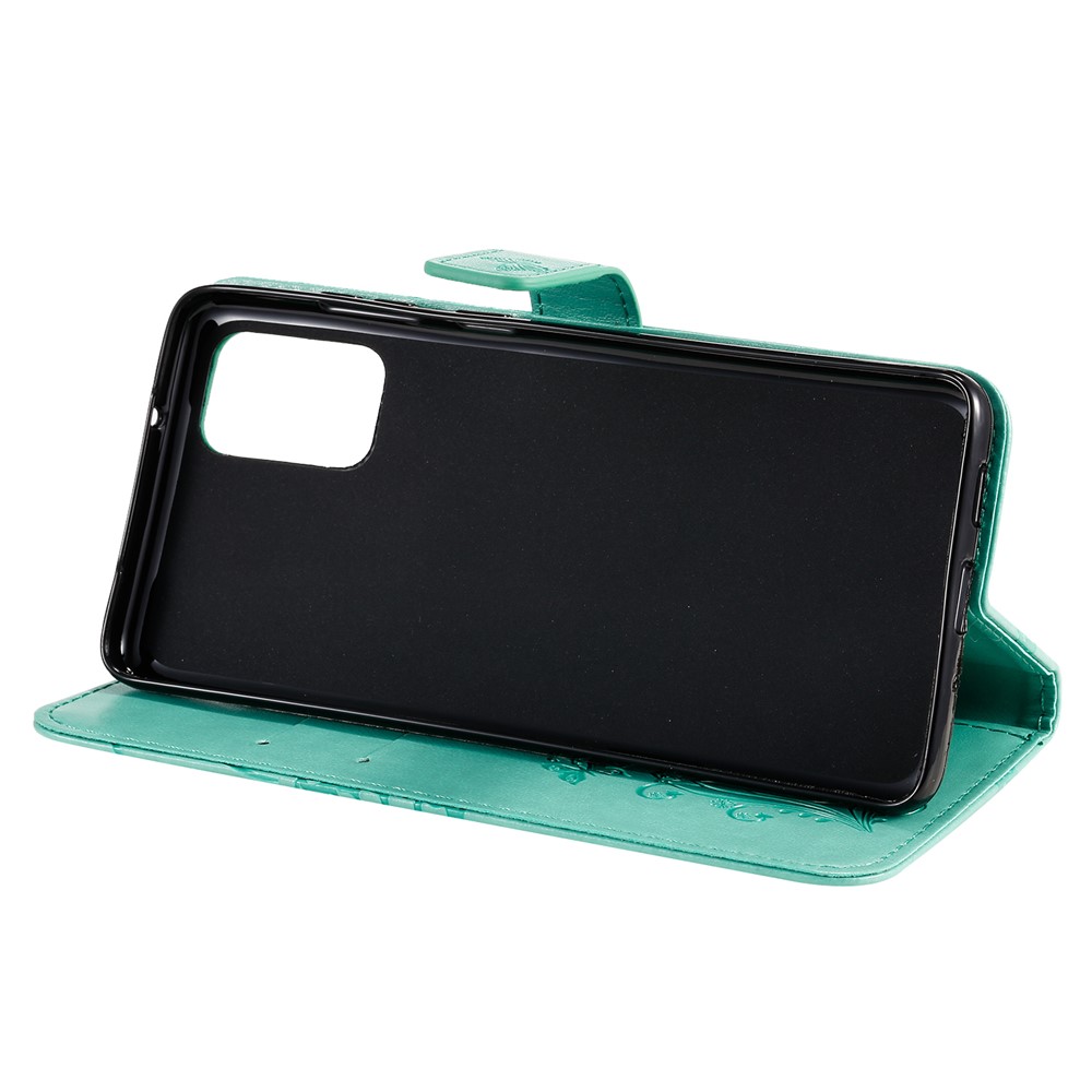 Butterfly Imprint Leather Stylish Case for Samsung Galaxy S20 Plus - Green-7