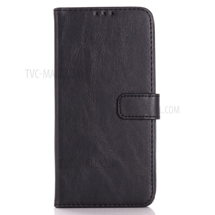 Retro Leather Crazy Horse Surface Casing for Samsung Galaxy S20 - Black-1