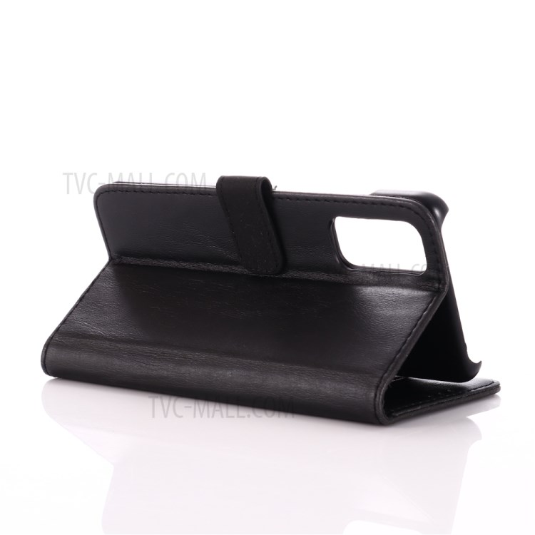 Retro Leather Crazy Horse Surface Casing for Samsung Galaxy S20 - Black-4