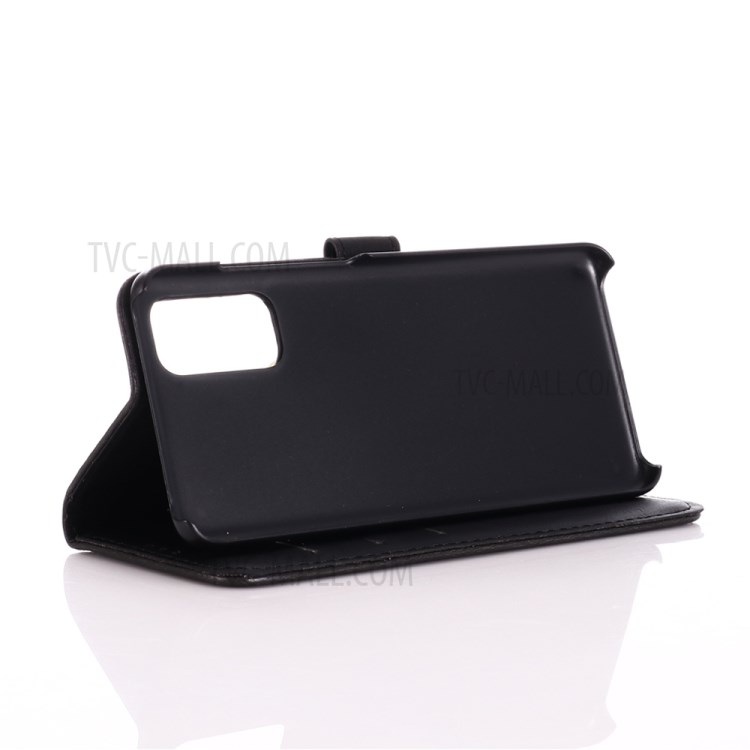 Retro Leather Crazy Horse Surface Casing for Samsung Galaxy S20 - Black-5