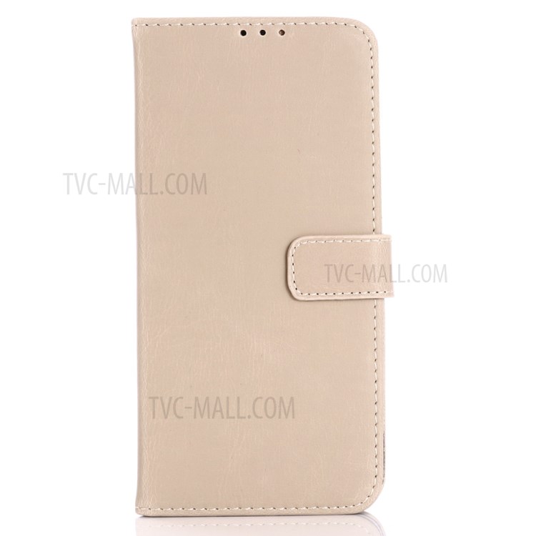 Retro Leather Crazy Horse Surface Casing for Samsung Galaxy S20 - Beige-1