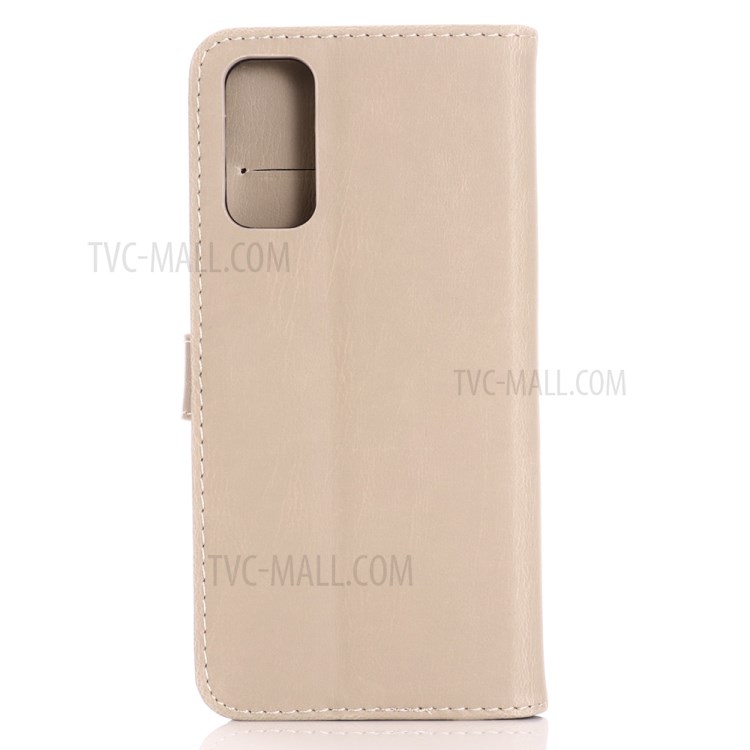Retro Leather Crazy Horse Surface Casing for Samsung Galaxy S20 - Beige-2