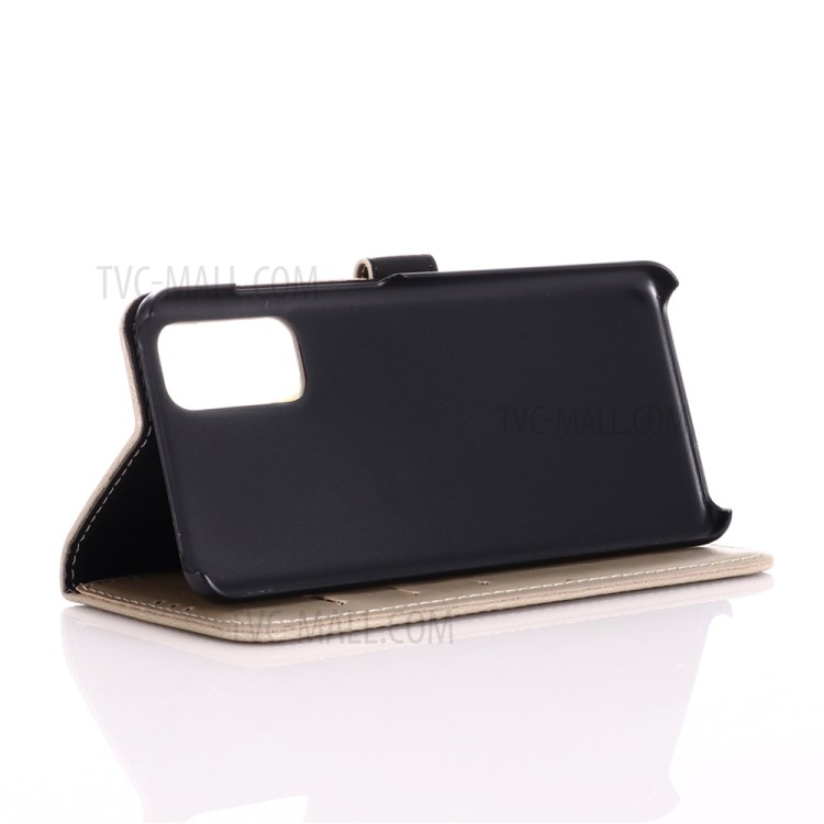 Retro Leather Crazy Horse Surface Casing for Samsung Galaxy S20 - Beige-5