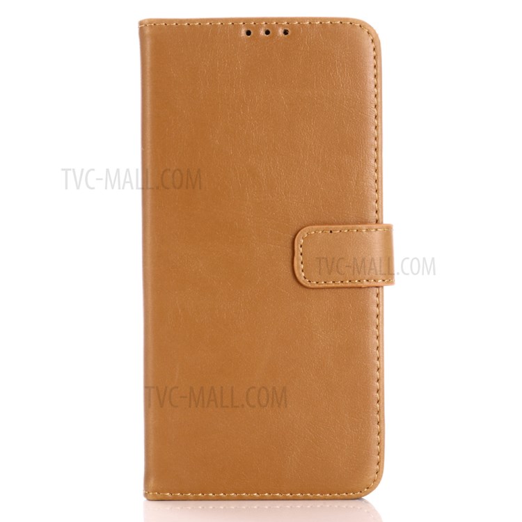 Retro Leather Crazy Horse Surface Casing for Samsung Galaxy S20 - Brown-1