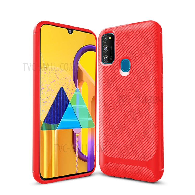 Anti-slip Drop-resistant TPU Phone Case for Samsung Galaxy M21 / M30s - Red-10