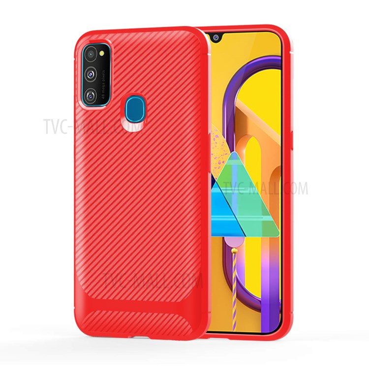 Anti-slip Drop-resistant TPU Phone Case for Samsung Galaxy M21 / M30s - Red-11