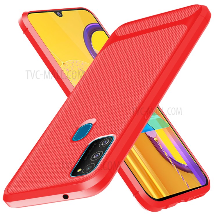 Anti-slip Drop-resistant TPU Phone Case for Samsung Galaxy M21 / M30s - Red-12