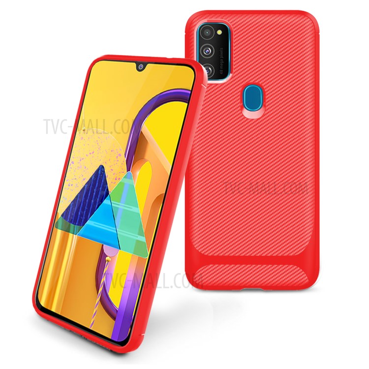 Anti-slip Drop-resistant TPU Phone Case for Samsung Galaxy M21 / M30s - Red-2