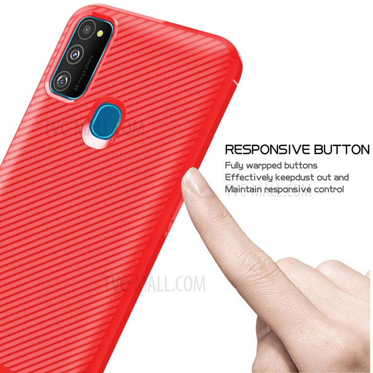 Anti-slip Drop-resistant TPU Phone Case for Samsung Galaxy M21 / M30s - Red-4