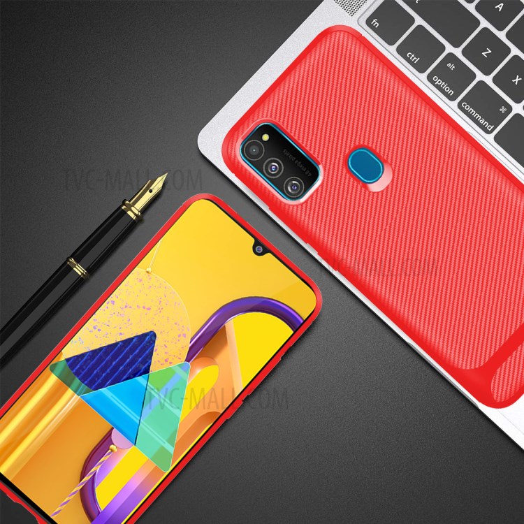 Anti-slip Drop-resistant TPU Phone Case for Samsung Galaxy M21 / M30s - Red-5