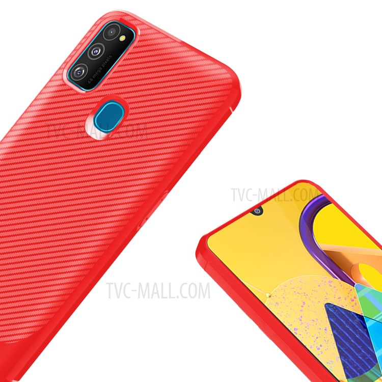 Anti-slip Drop-resistant TPU Phone Case for Samsung Galaxy M21 / M30s - Red-6