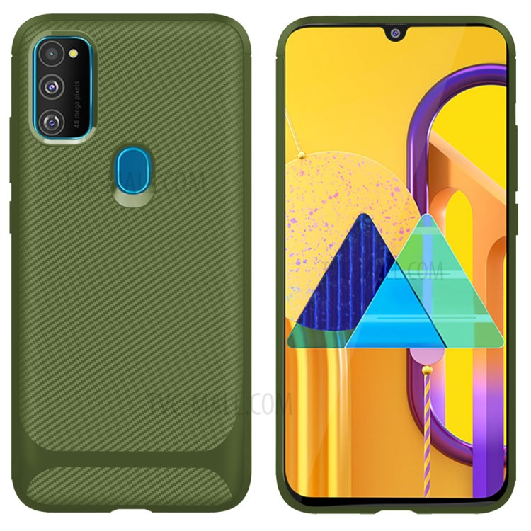 Anti-slip Drop-resistant TPU Phone Case for Samsung Galaxy M21 / M30s - Green-1