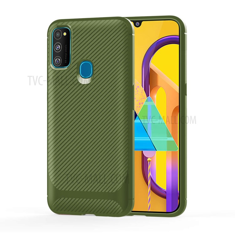 Anti-slip Drop-resistant TPU Phone Case for Samsung Galaxy M21 / M30s - Green-11