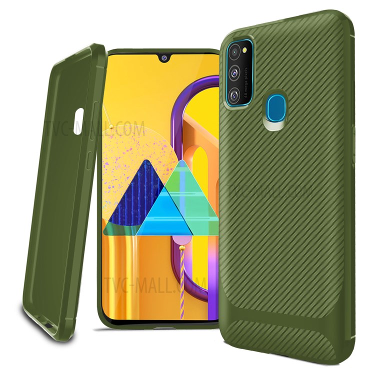 Anti-slip Drop-resistant TPU Phone Case for Samsung Galaxy M21 / M30s - Green-13