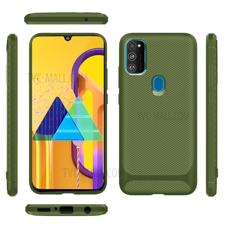 Anti-slip Drop-resistant TPU Phone Case for Samsung Galaxy M21 / M30s - Green-14