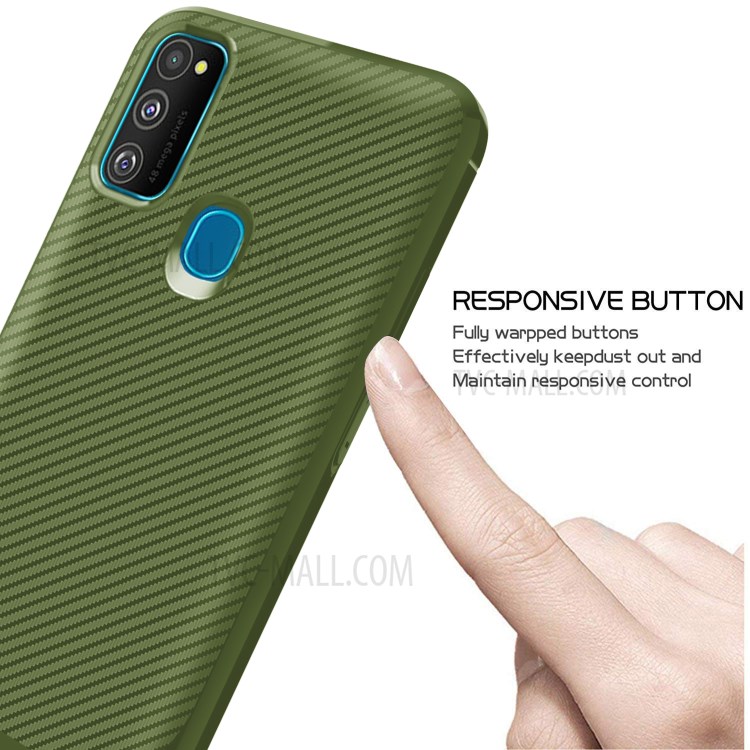 Anti-slip Drop-resistant TPU Phone Case for Samsung Galaxy M21 / M30s - Green-4