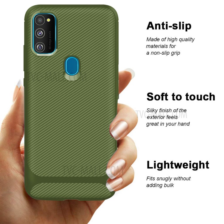 Anti-slip Drop-resistant TPU Phone Case for Samsung Galaxy M21 / M30s - Green-9