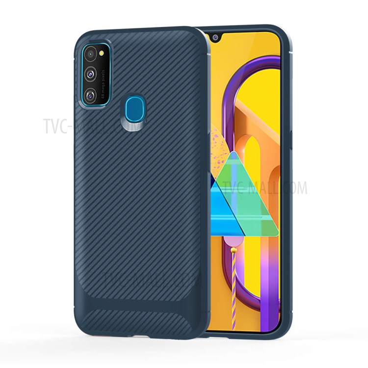 Anti-slip Drop-resistant TPU Phone Case for Samsung Galaxy M21 / M30s - Blue-11