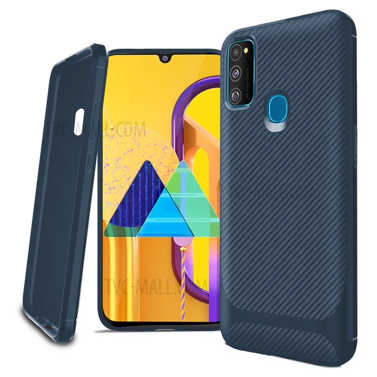 Anti-slip Drop-resistant TPU Phone Case for Samsung Galaxy M21 / M30s - Blue-12