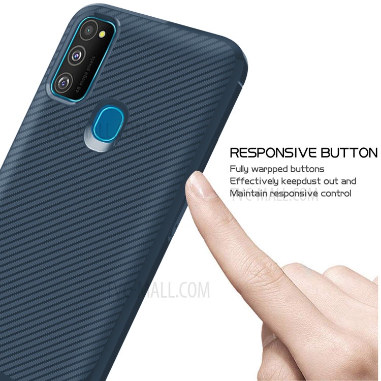 Anti-slip Drop-resistant TPU Phone Case for Samsung Galaxy M21 / M30s - Blue-4