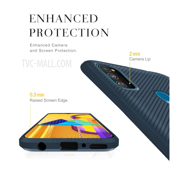 Anti-slip Drop-resistant TPU Phone Case for Samsung Galaxy M21 / M30s - Blue-8