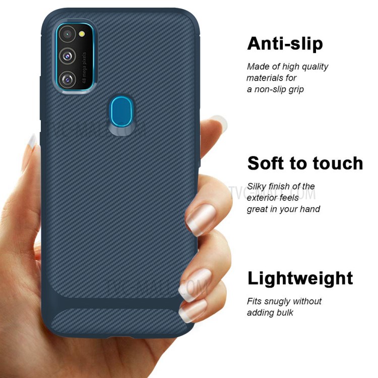 Anti-slip Drop-resistant TPU Phone Case for Samsung Galaxy M21 / M30s - Blue-9