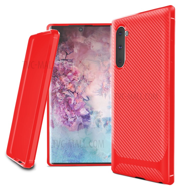 Anti-slip Texture Anti-drop TPU Mobile Case for Samsung Galaxy Note 10/Note 10 5G - Red-12
