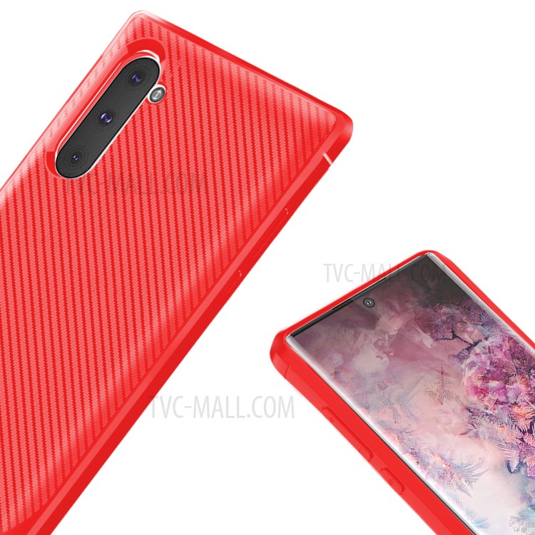 Anti-slip Texture Anti-drop TPU Mobile Case for Samsung Galaxy Note 10/Note 10 5G - Red-5