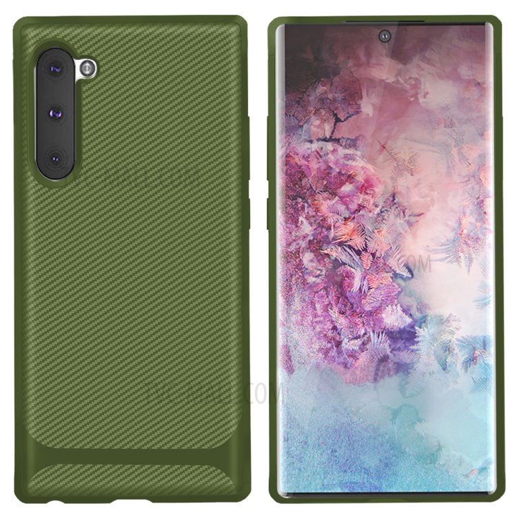 Anti-slip Texture Anti-drop TPU Mobile Case for Samsung Galaxy Note 10/Note 10 5G - Green-1
