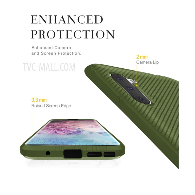 Anti-slip Texture Anti-drop TPU Mobile Case for Samsung Galaxy Note 10/Note 10 5G - Green-8
