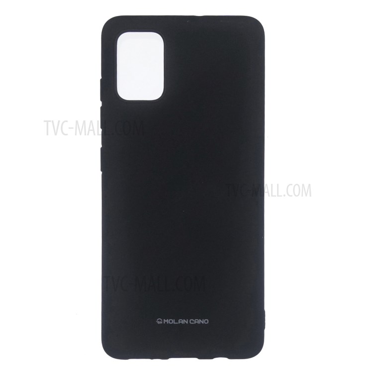 MOLAN CANO Rubberized Soft TPU Phone Case for Samsung Galaxy A51 - Black-1