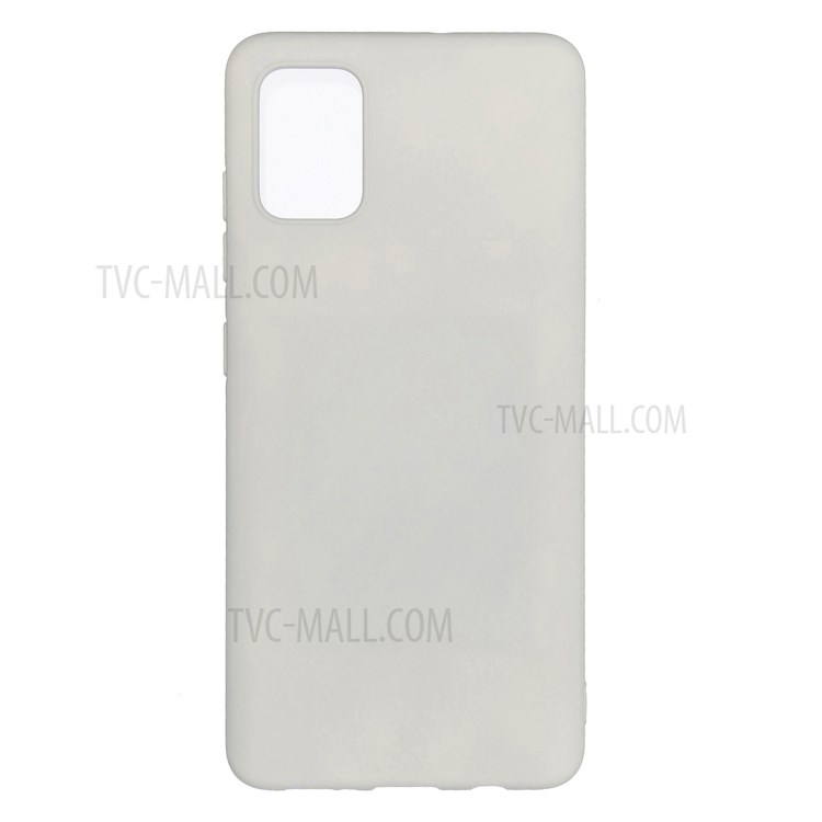 MOLAN CANO Rubberized Soft TPU Phone Case for Samsung Galaxy A51 - White-1