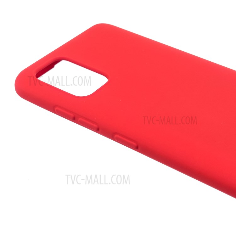 MOLAN CANO Rubberized Soft TPU Phone Case for Samsung Galaxy A51 - Red-3
