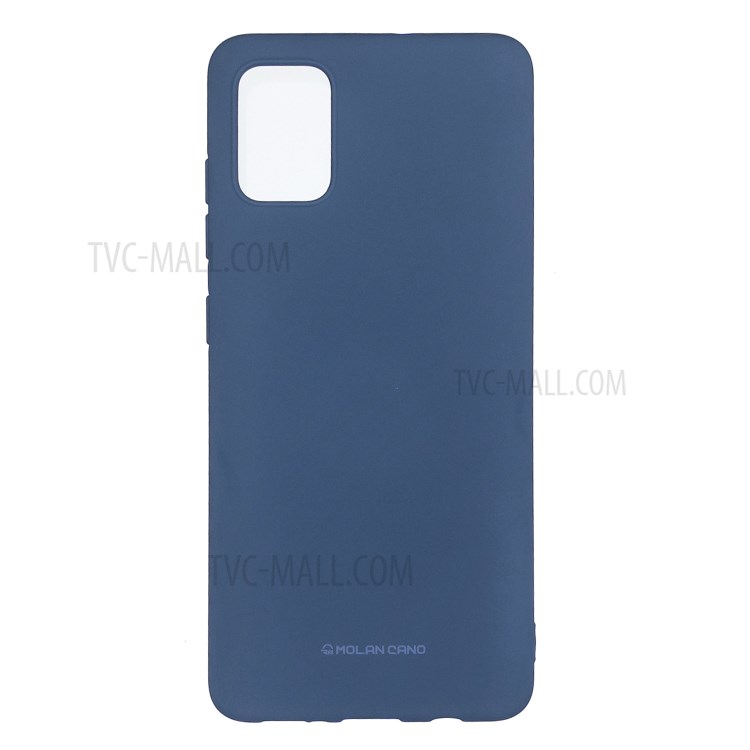 MOLAN CANO Rubberized Soft TPU Phone Case for Samsung Galaxy A51 - Dark Blue-1
