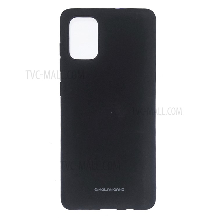 MOLAN CANO Caoutchouté Couverture De Téléphone TPU Souple Pour Samsung Galaxy A71 - Noir-1
