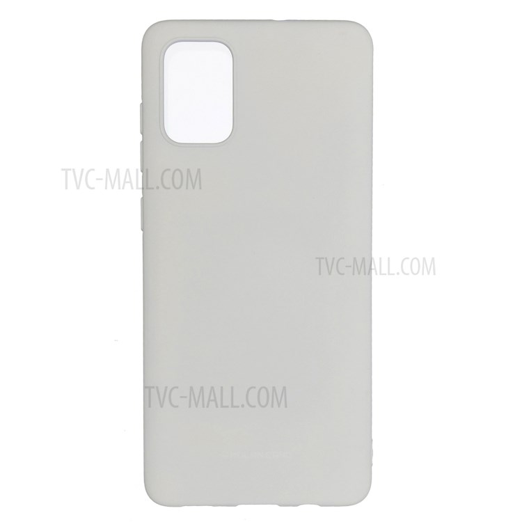 MOLAN CANO Rubberized Soft TPU Phone Cover for Samsung Galaxy A71 - White