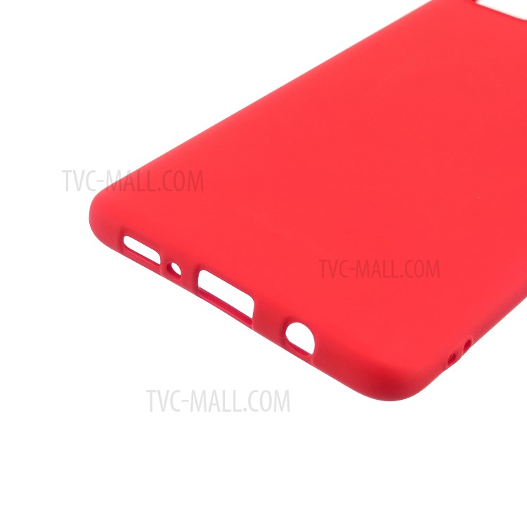MOLAN CANO Rubberized Soft TPU Phone Cover for Samsung Galaxy A71 - Red-2