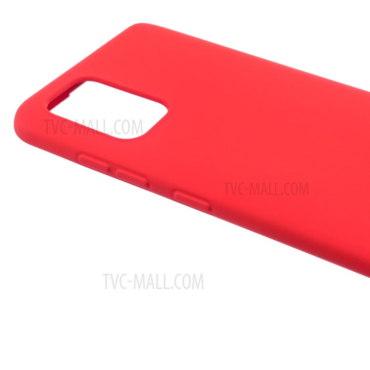 MOLAN CANO Rubberized Soft TPU Phone Cover for Samsung Galaxy A71 - Red-3