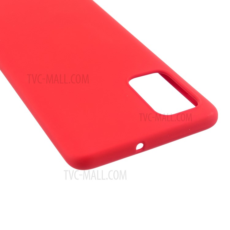 MOLAN CANO Rubberized Soft TPU Phone Cover for Samsung Galaxy A71 - Red-4