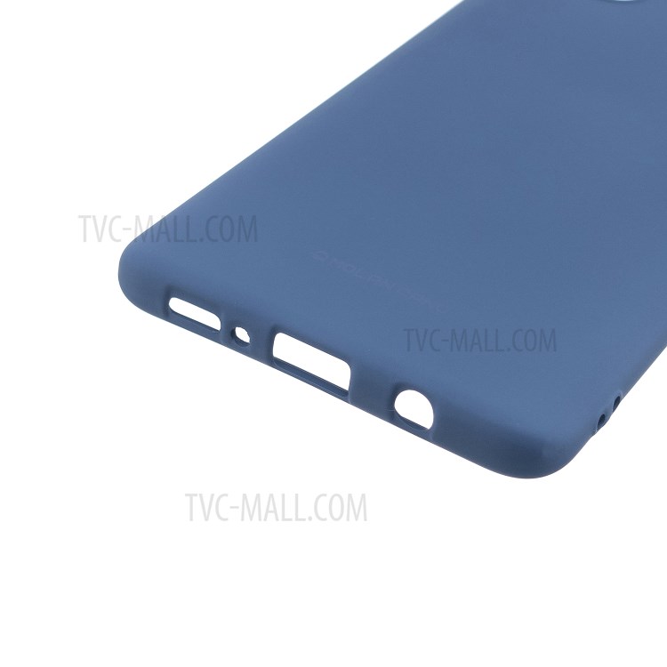 MOLAN CANO Rubberized Soft TPU Phone Cover for Samsung Galaxy A71 - Dark Blue-2