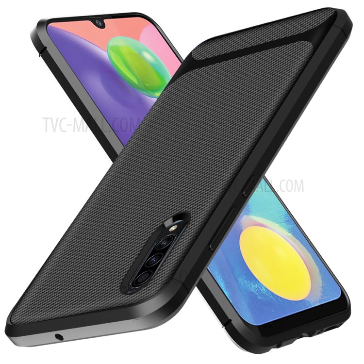 Fibres De Carbone Texture Anti-goutte TPU Étui De Téléphone Mobile Pour Samsung Galaxy A70s - Noir-11
