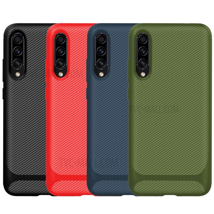 Fibres De Carbone Texture Anti-goutte TPU Étui De Téléphone Mobile Pour Samsung Galaxy A70s - Noir-15
