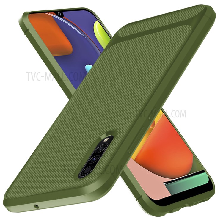 Carbon Fiber Series Anti-drop TPU Case for Samsung Galaxy A50 / A50s / A30s - Green-11