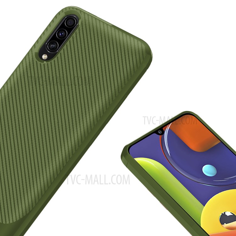 Carbon Fiber Series Anti-drop TPU Case for Samsung Galaxy A50 / A50s / A30s - Green-6