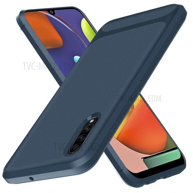 Carbon Fiber Series Anti-drop TPU Case for Samsung Galaxy A50 / A50s / A30s - Blue-11